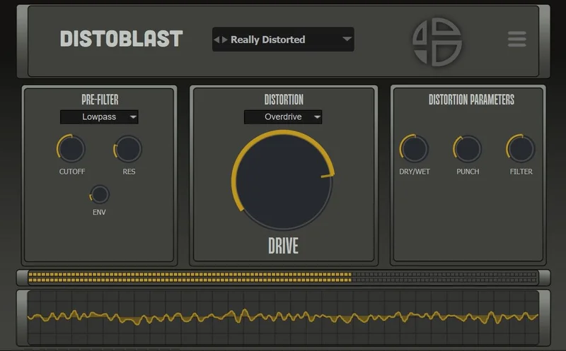 Audio Blast DistoBlast interface