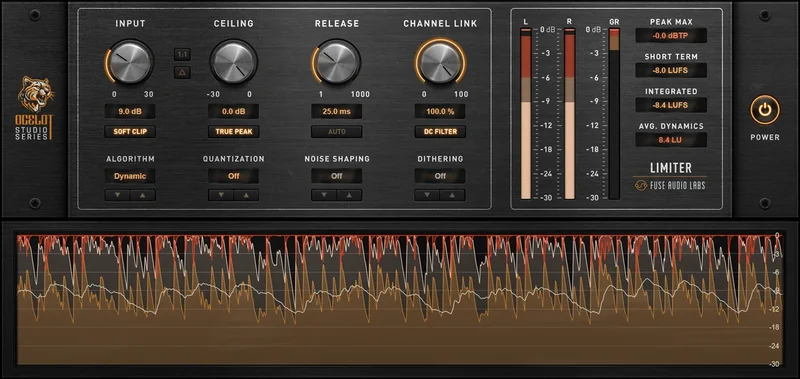 Fuse Audio Labs Ocelot Limiter interface