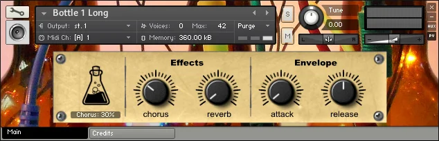 AudioThing Xmas Beer Bottles interface