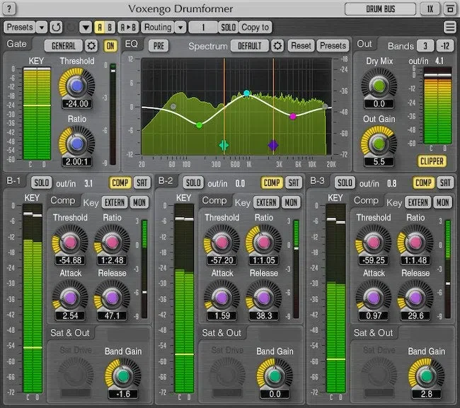 Voxengo Drumformer interface