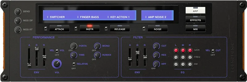 Pornofonic Instruments RootBass interface