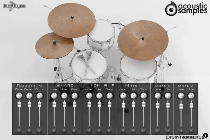 Acousticsamples DrumTasteBrush interface