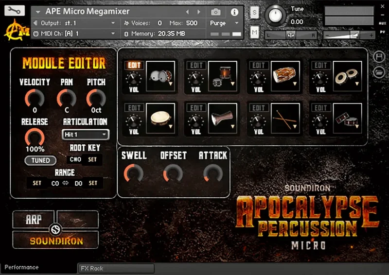 Soundiron Apocalypse Percussion Micro interface