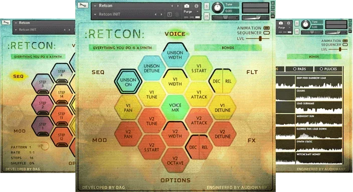 AudioWarp Retcon interface