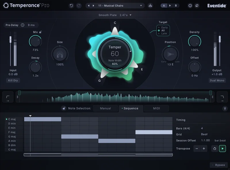 Eventide Temperance Pro Upgrade from Temperance Lite interface
