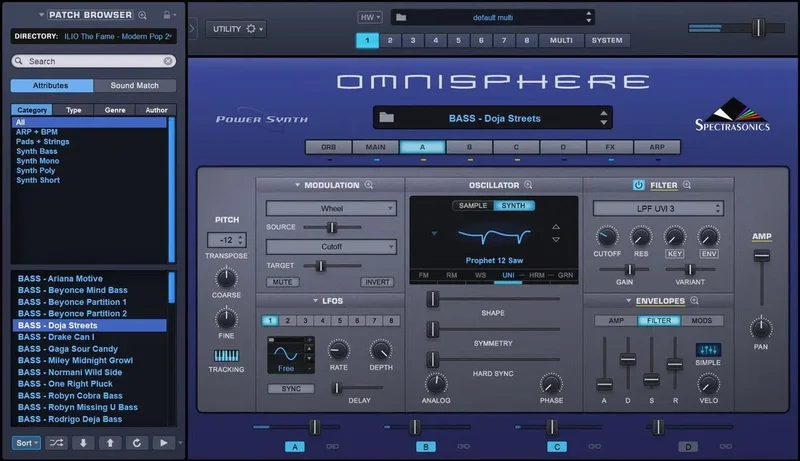 ILIO The Fame Series: Modern Pop 2 interface