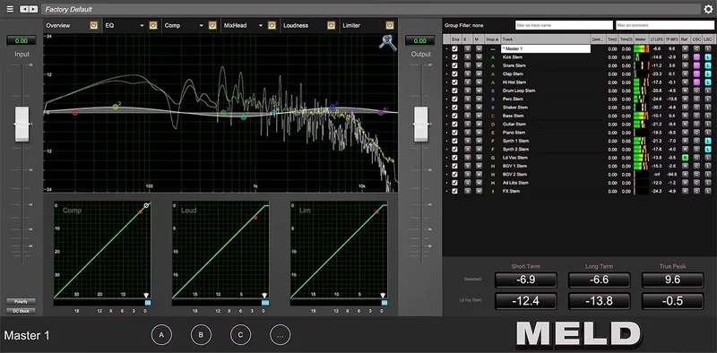 Metric Halo x Make Believe Studios MELD interface