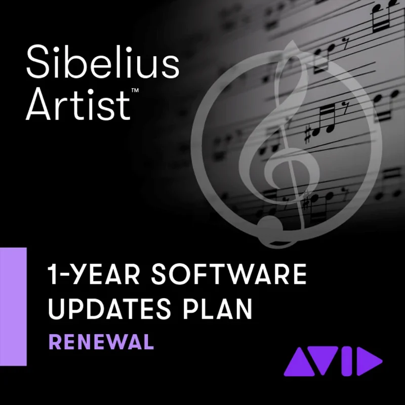 AVID Sibelius Artist 1-Year Update + Support Plan Renewal interface