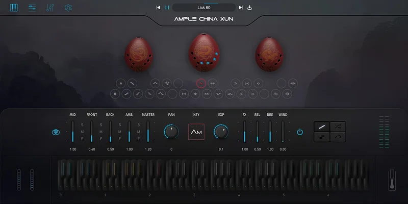 Ample Sound Ample China Xun interface