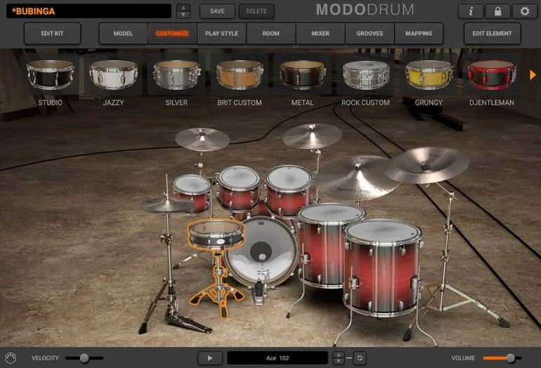 IK Multimedia MODO DRUM Kit - Bubinga interface