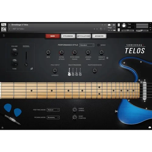 Impact Soundworks Shreddage 3 Telos interface