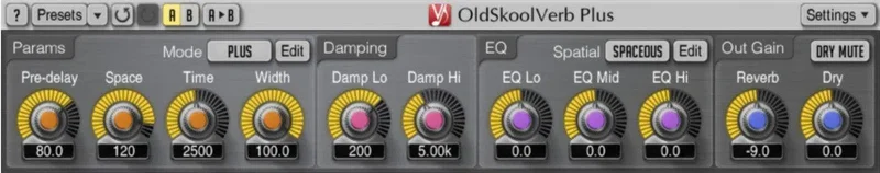 Voxengo OldSkoolVerb Plus interface