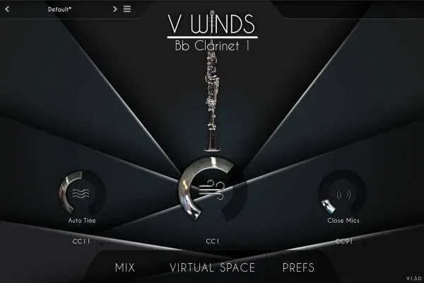 Acousticsamples VWinds Bb Clarinet interface