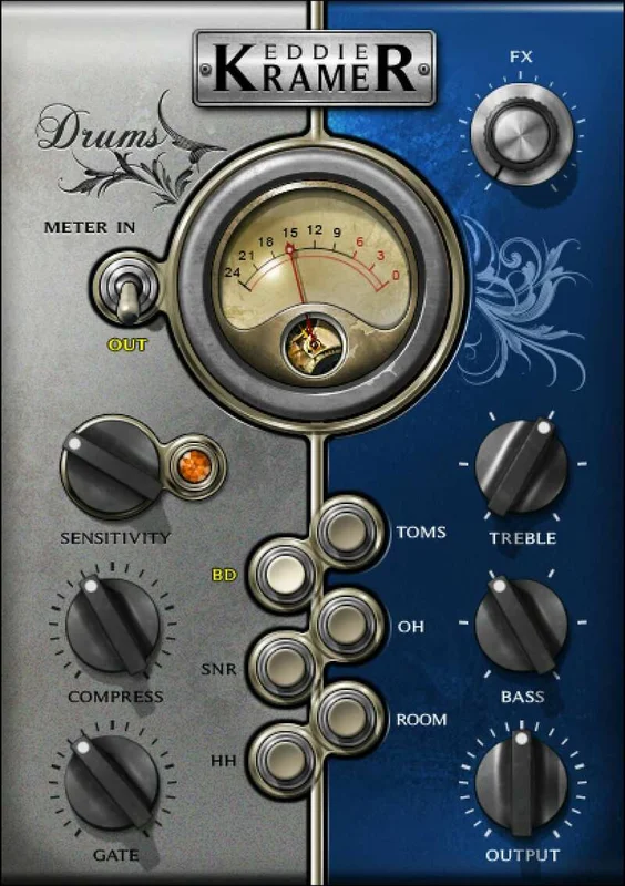 Waves Eddie Kramer Drum Channel interface