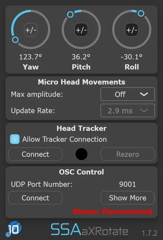 SSA Plugins aXRotate interface