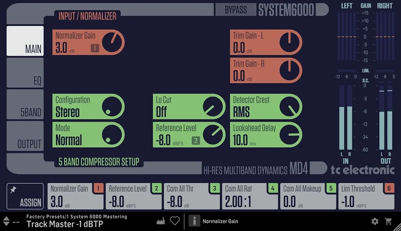TC Electronic MD4 HD Multiband Dynamics interface