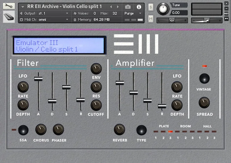Q Up Arts OMI EIII Universe of Sounds Master Studio Collection V2 interface