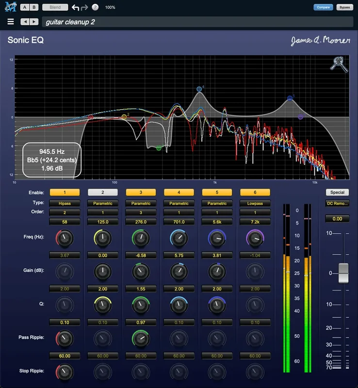 Metric Halo Sonic EQ v4 interface