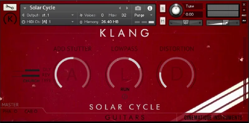 KLANG GUITARS: Solar Cycle interface