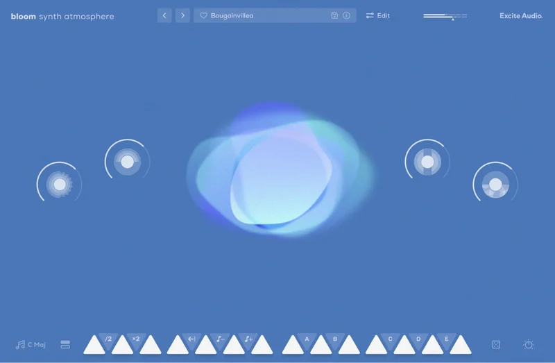 Excite Audio Bloom Synth Atmosphere interface