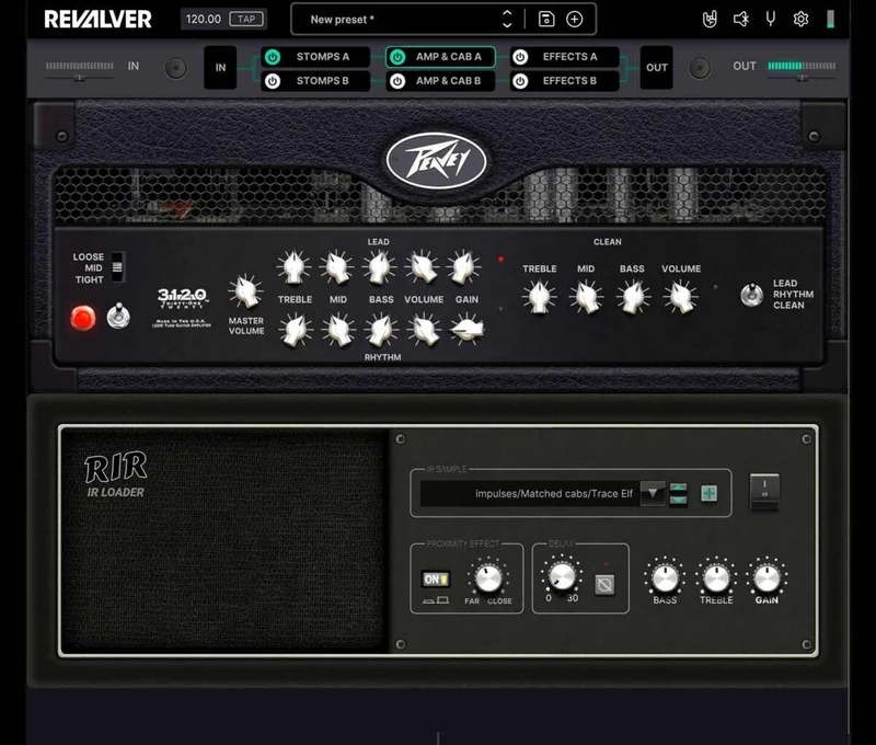 HeadRush ReValver Suite interface