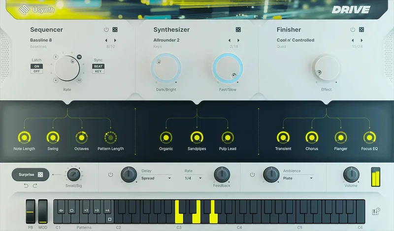 UJAM Usynth Drive interface
