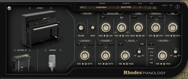 Rhodes Pianology interface