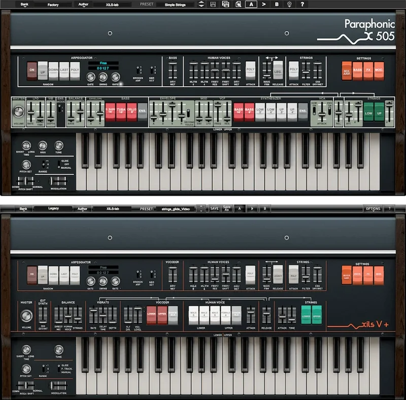 XILS Lab Analog String Machines interface