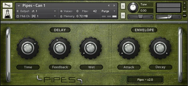 AudioThing Pipes interface