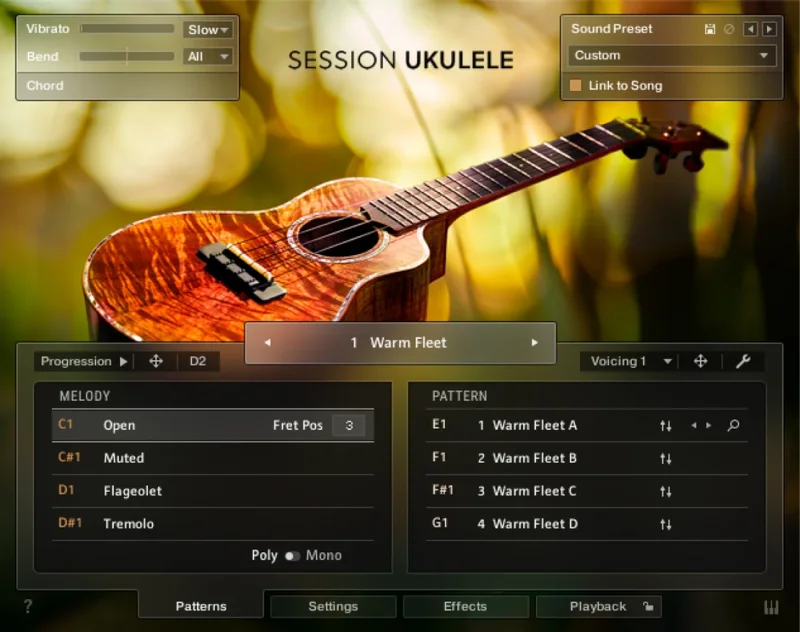 Native Instruments Session Ukulele interface