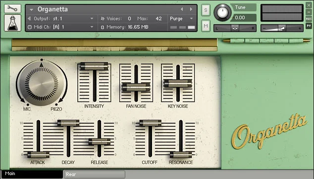 AudioThing Organetta interface