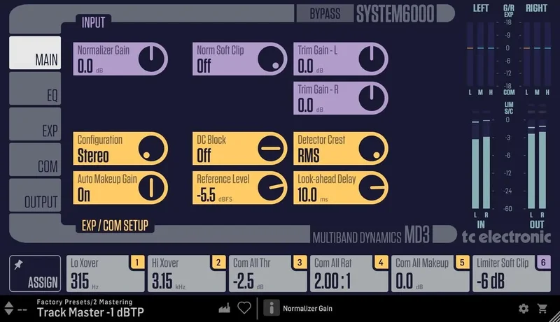 TC Electronic MD3 - Legendary Multiband Dynamics interface