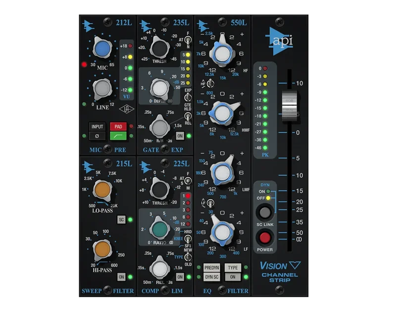 Universal Audio UAD API Vision Channel Strip Collection interface