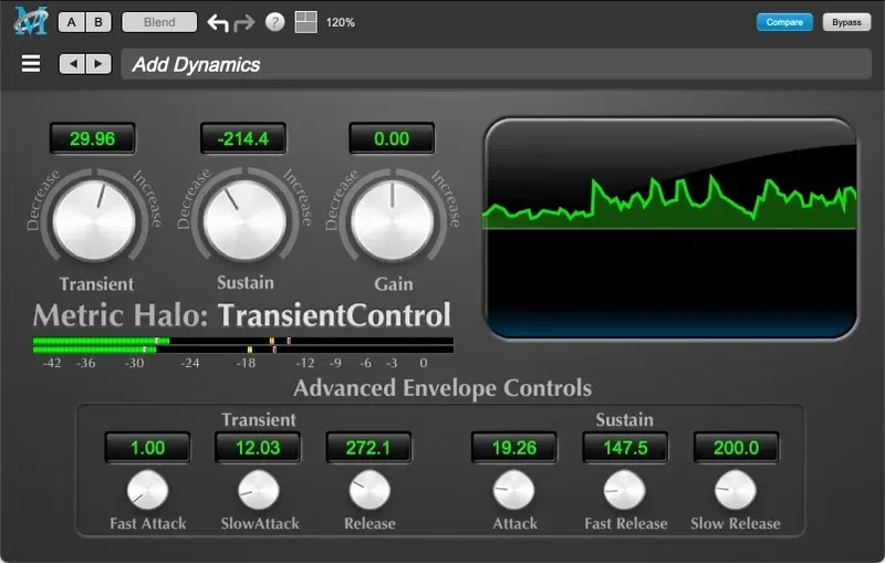 Metric Halo TransientControl v4 interface