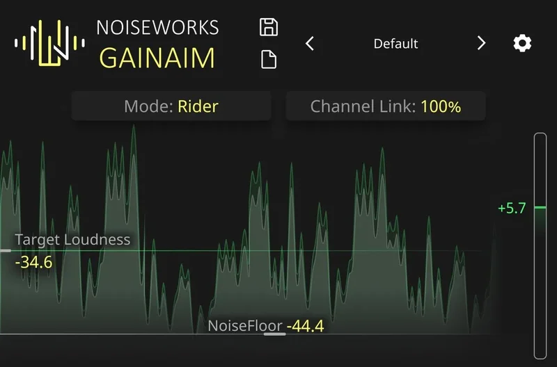 NoiseWorks GainAim interface