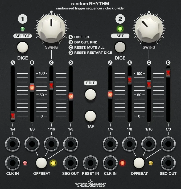 Softube Vermona Random Rhythm interface