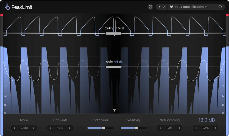 Plugin Boutique PeakLimit interface