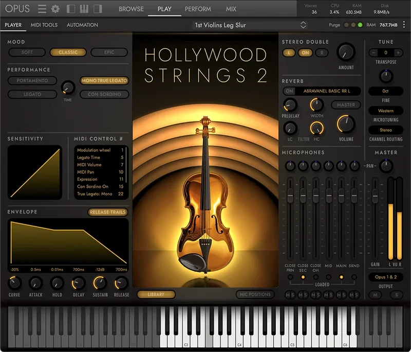 EastWest Hollywood Strings 2 + Forbidden Planet interface