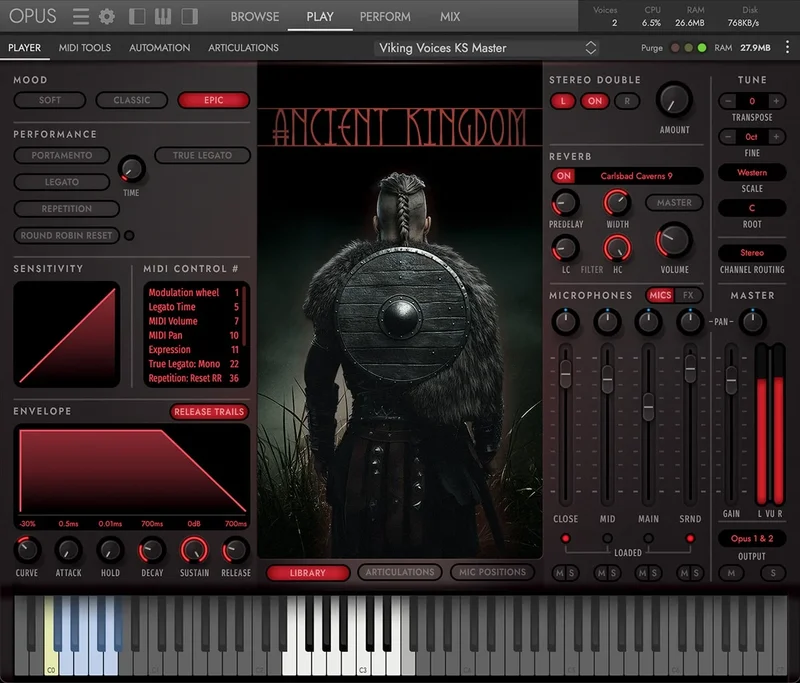 EastWest Ancient Kingdom interface