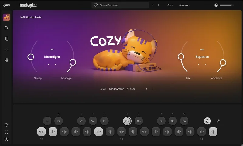 UJAM Cozy interface