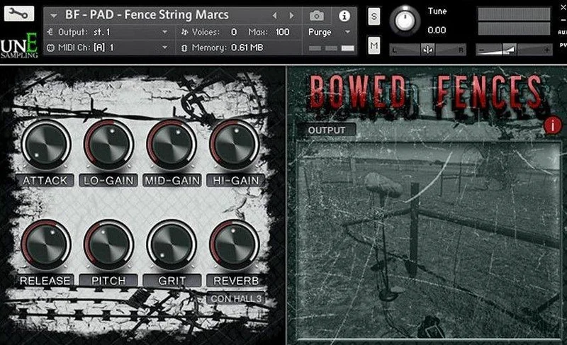 Loot Audio Bowed Fences interface