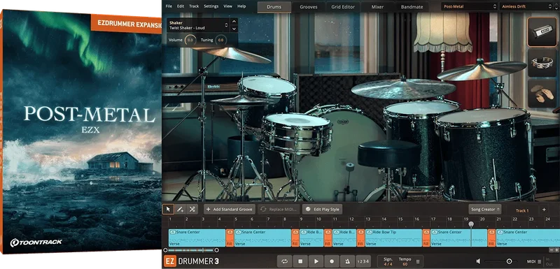 Toontrack EZX Post-Metal interface