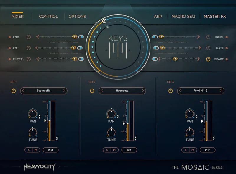 Heavyocity Mosaic Keys interface