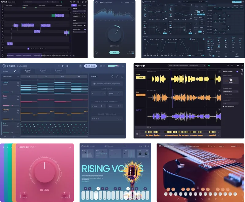 LANDR Super Bundle interface