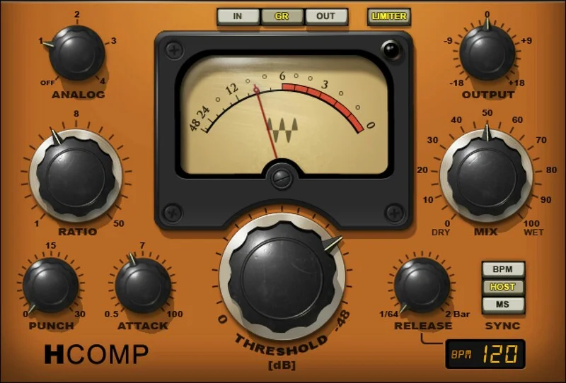 Waves H-Comp Hybrid Compressor interface