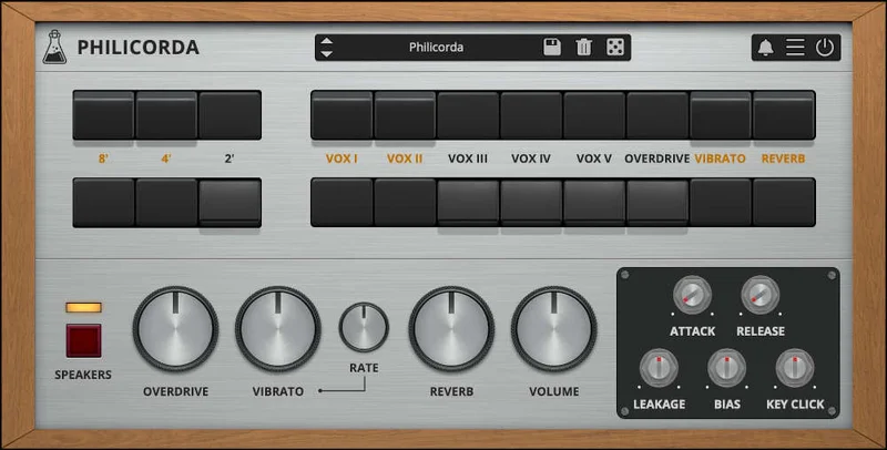 AudioThing Philicorda interface