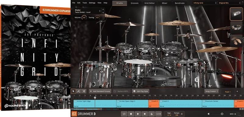 Toontrack EZX Infinity Grid interface