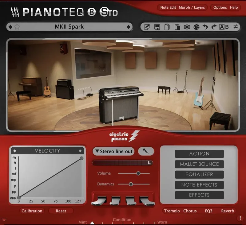 Pianoteq Electric Pianos interface