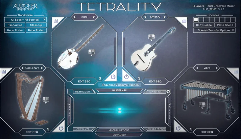 Audiofier Tetrality interface