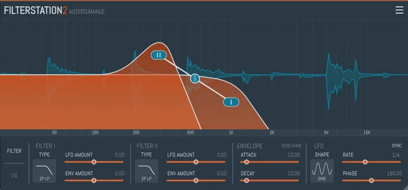 Audio Damage Filterstation2 interface